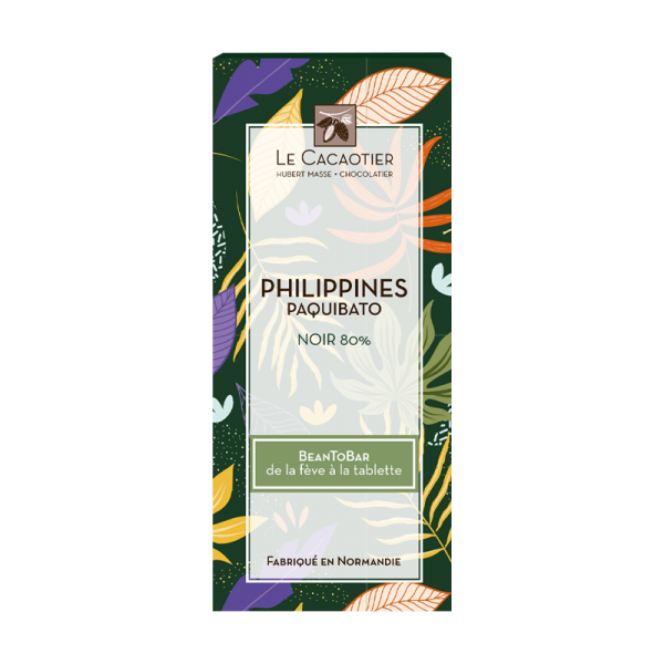  Tablette Philippines Paquibato ( 80% de cacao) - BeanToBar 