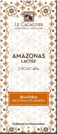 Tablette Amazonas lacté (lait 48%) - BeanToBar