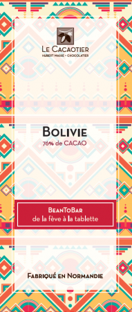 Tablette Bolivie (noir 76 %) - BeantoBar