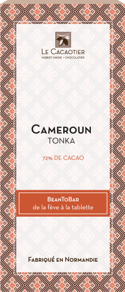 Tablette Cameroun Tonka (noir 72%) - BeanToBar
