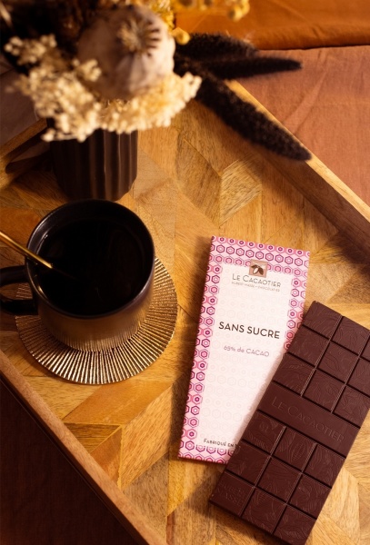  Tablette Chocolat noir avec �dulcorant (noir 65%)