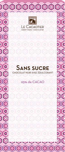  Tablette Chocolat noir avec �dulcorant (noir 65%)