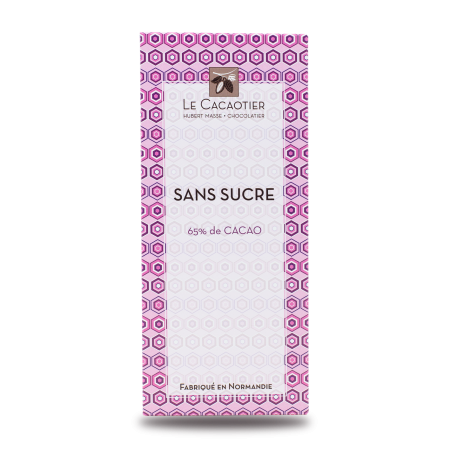 Tablette chocolat noir sans sucre (noir 65%)