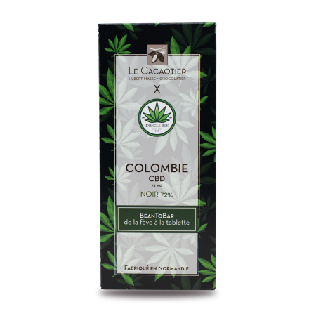 Tablette Colombie CBD (noir 72%) - BeanToBar