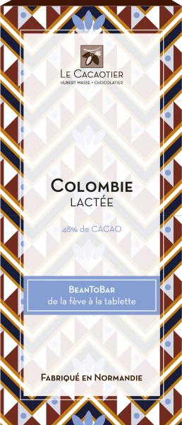 Tablette Colombie lact�e (lait 48%) - BeanToBar
