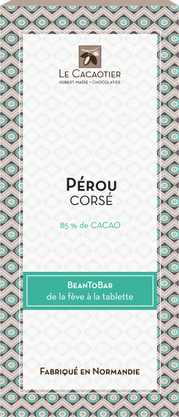 Tablette P�rou cors� (noir 85%) - BeanToBar