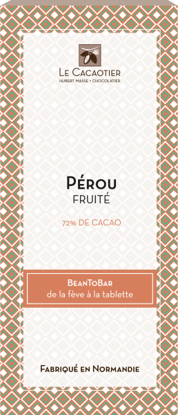 Tablette P�rou fruit� (noir 72%) - BeanToBar