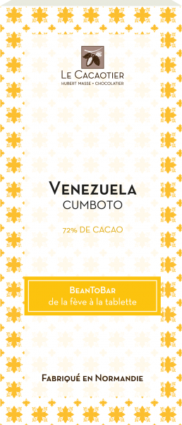 Tablette Venezuela Cumboto (noir 72%) - BeanToBar